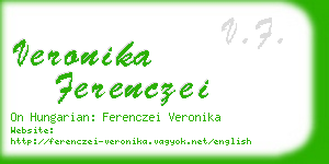 veronika ferenczei business card